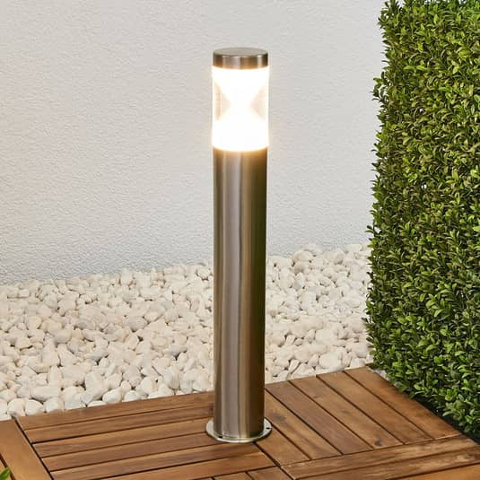 B-Ware Lindby Fabrizio Led Wegeleuchte Wegelampe Lampe Leuchte Aus Edelstahl Silber