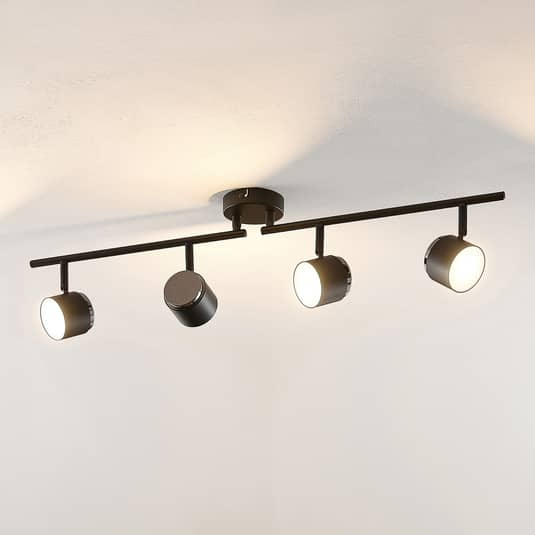 B-Ware Lindby Marrie Led Strahler Deckenstrahler Deckenlampe Hängelampe Schwarz 4 Fl.