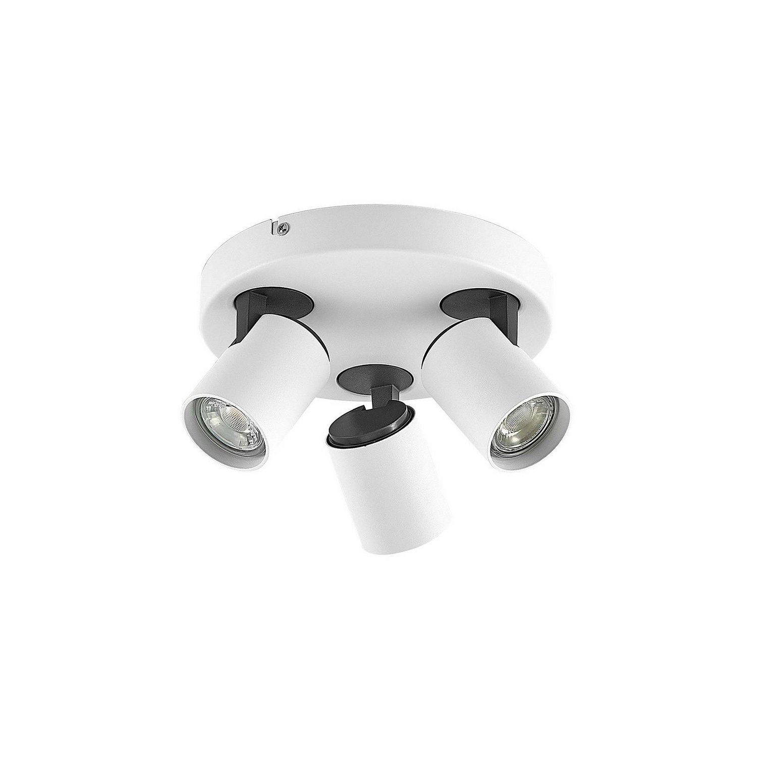 B-Ware Lindby Ninette Deckenrondell Deckenlampe Deckenstrahler Weiß 3 Flammig Rund