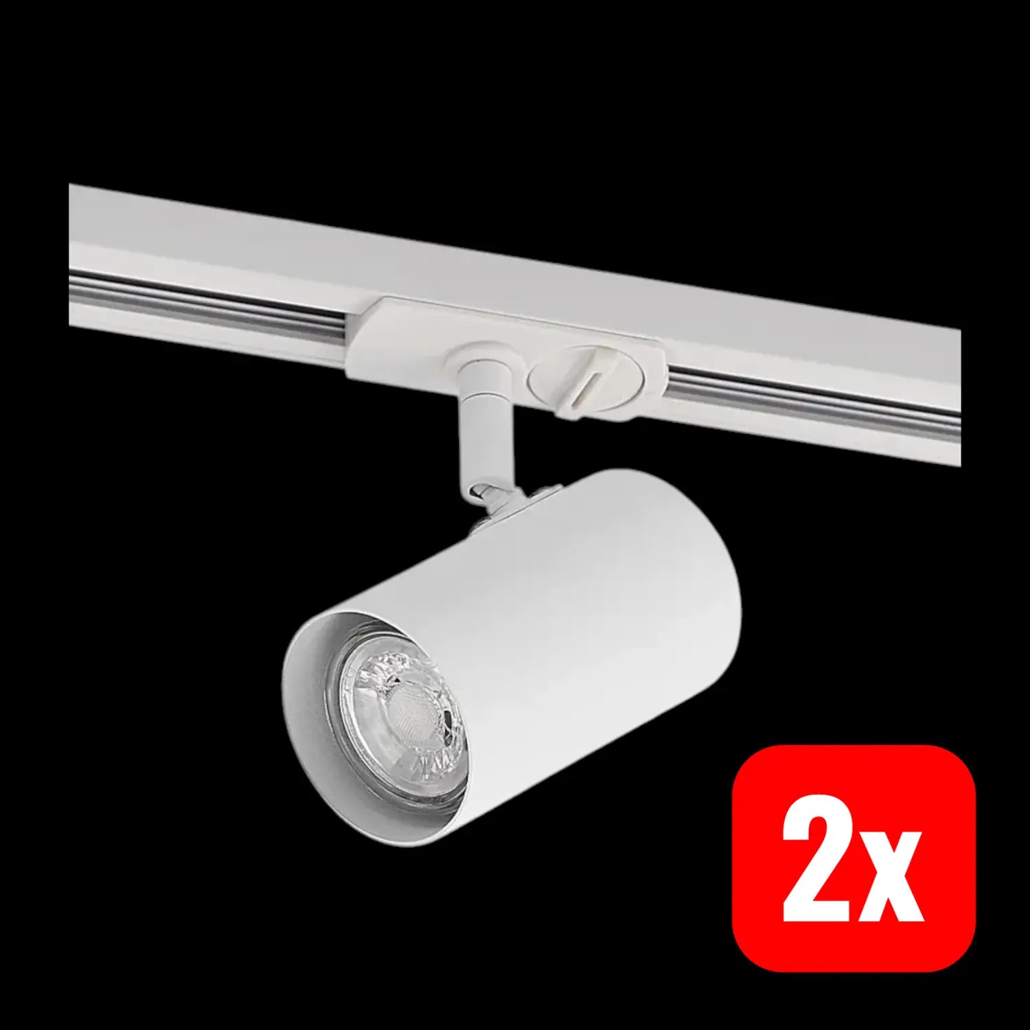 B-Ware Lindby Schienenstrahler Linaro Deckenlampe Gu10 ø 6 Cm Weiß 1 Phasen 2 Stück