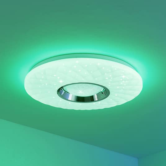B-Ware Lindby Illaria Led Deckenlampe Deckenlampe Leuchte Lampe Rgbw Smart 49cm 48 W