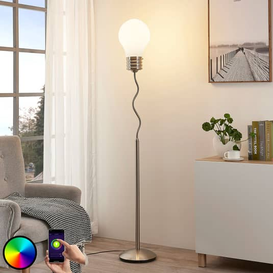 B-Ware Lindby Smart Led Rgb Stehlampe Stehleuchte Lampe Leuchte Mena, App Steuerung 519