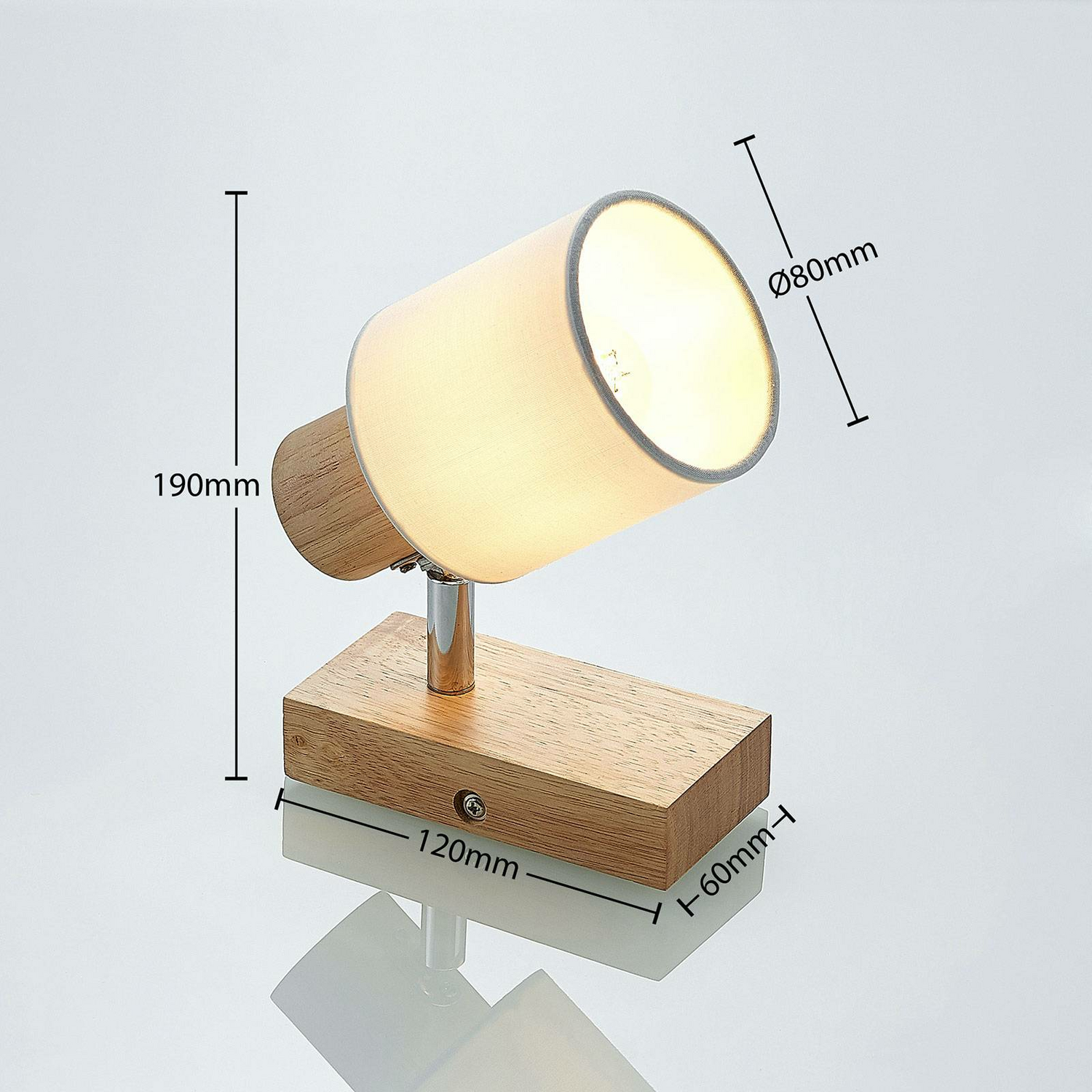 B-Ware Lindby Wanessa Spot Wohnzimmerleuchte Wandleuchte Wandlampe Lampe Stoff E14 1 Fl