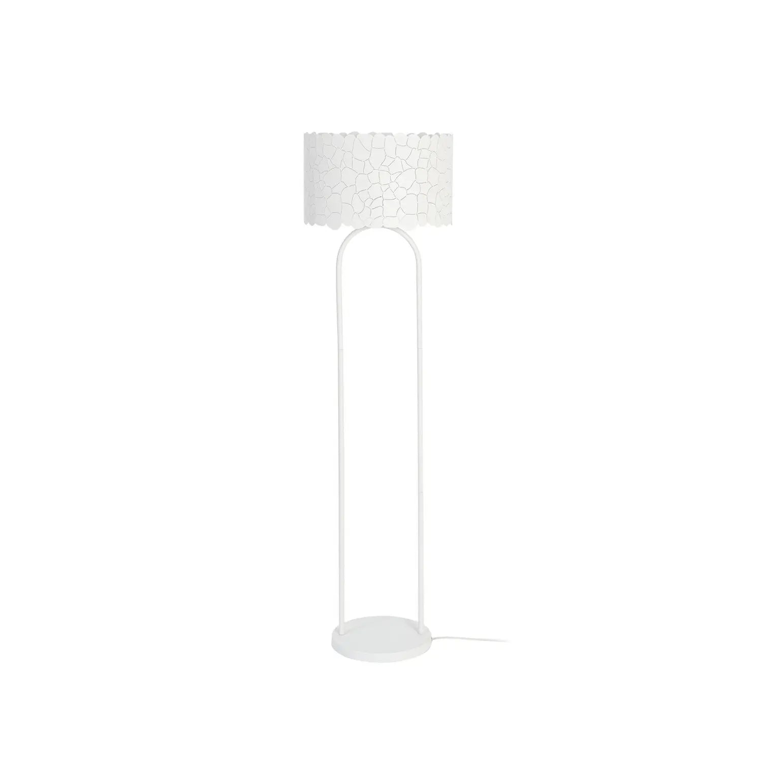 B-Ware Lindby Stehleuchte Standlampe Aralena Weiß Metall Höhe 1435 Cm