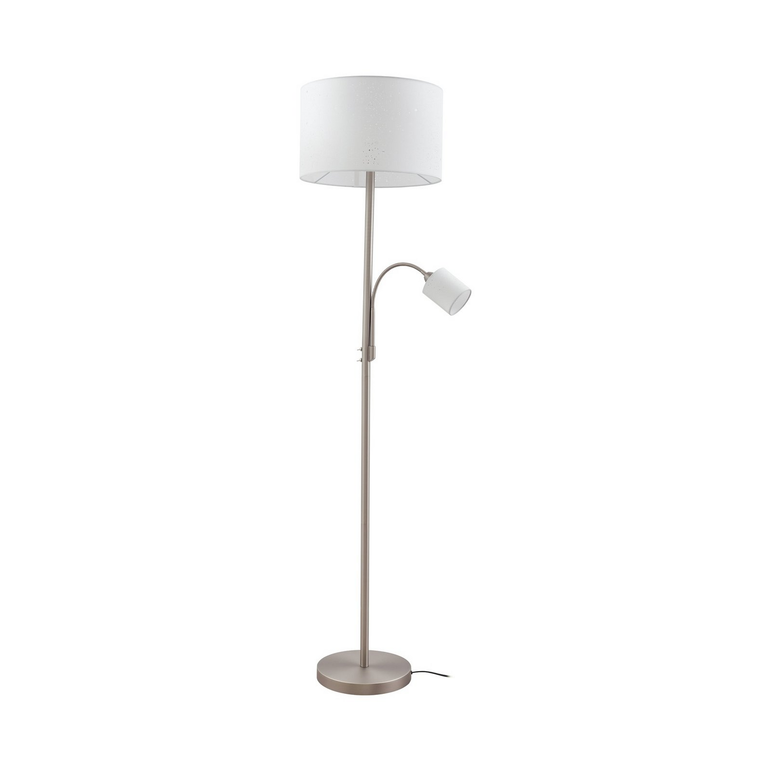 B-Ware Lindby Stehleuchte Standlampe Leselampe Weiß Textil 170cm Leselicht Lampe S764