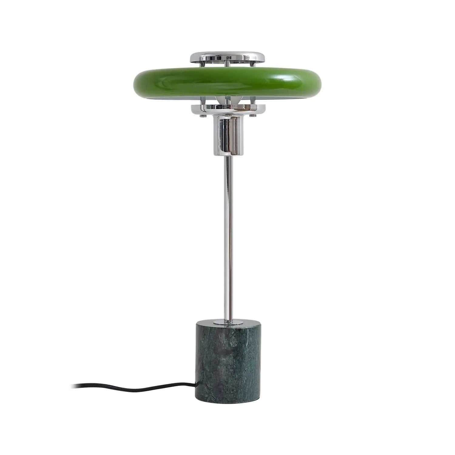 B-Ware Lindby Tischleuchte Lampe Retro Grün Metall Marmor Schreibtischleuchte