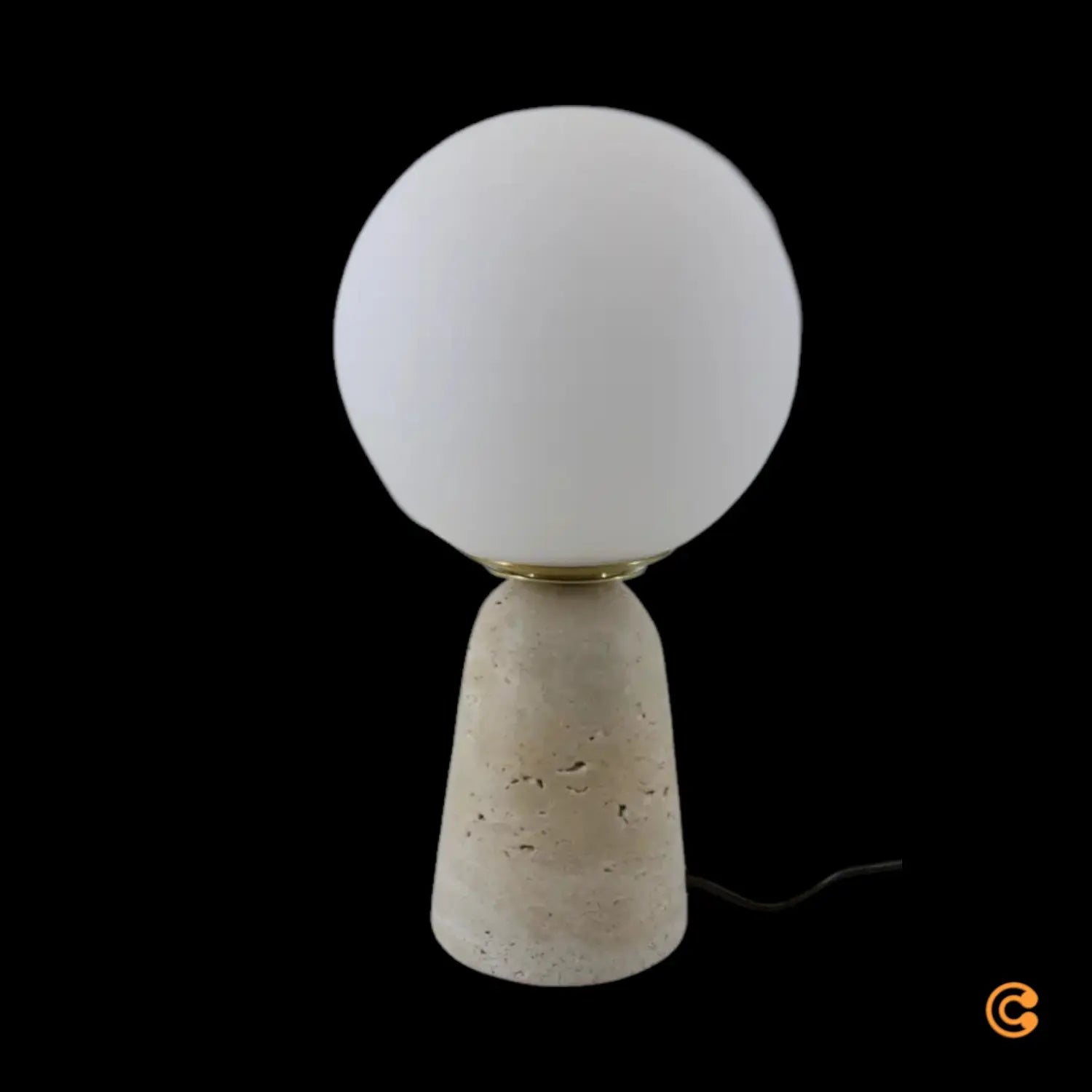 B-Ware Lindby Tischleuchte Lampe Kirstan Beige Weiß Glas Stein 33 Cm Siehe Text/Foto