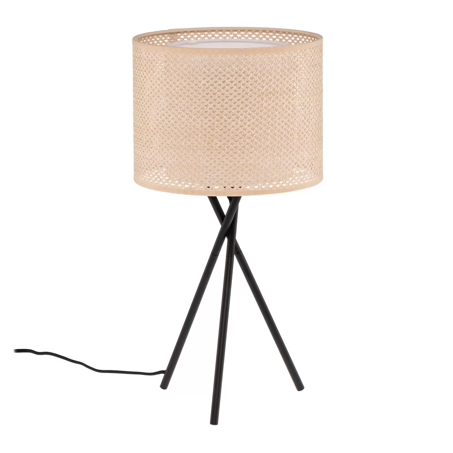 B-Ware Lindby Tischleuchte Soula Tischlampe Tischlicht ø 26 Cm Beige Kunststoff E27