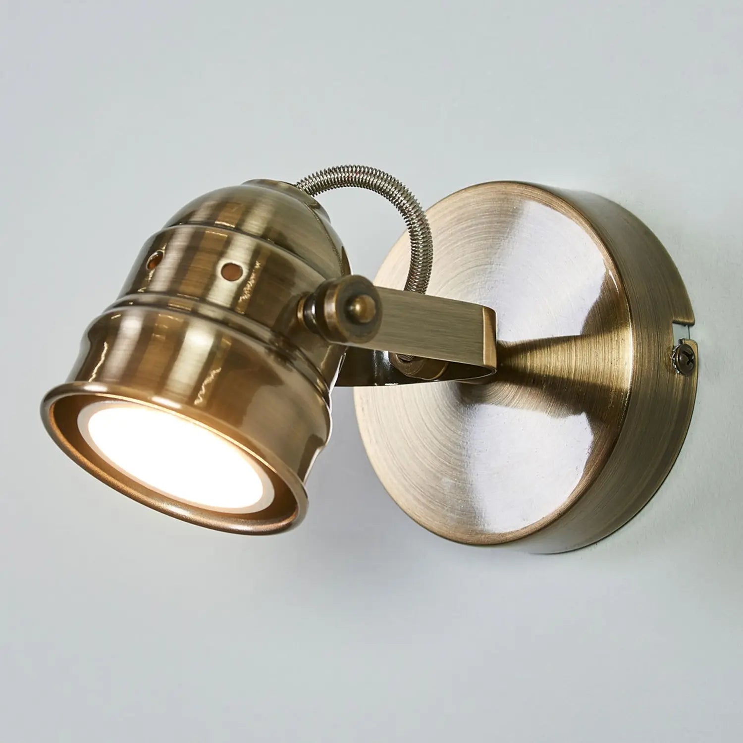 B-Ware Lindby Wandstrahler Spot Lampe Metall Altmessing Leonor 1 Flammig 9 Cm Gu10