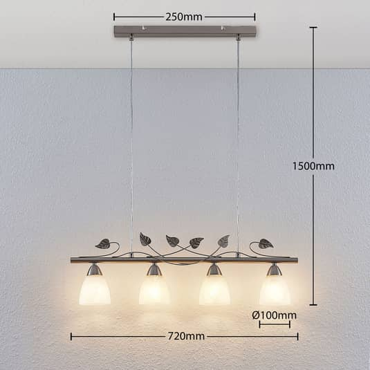 B-Ware Lindby Yannie Balkenpendelleuchte Deckenlampe Hängeleuchte Deckenlampe E14