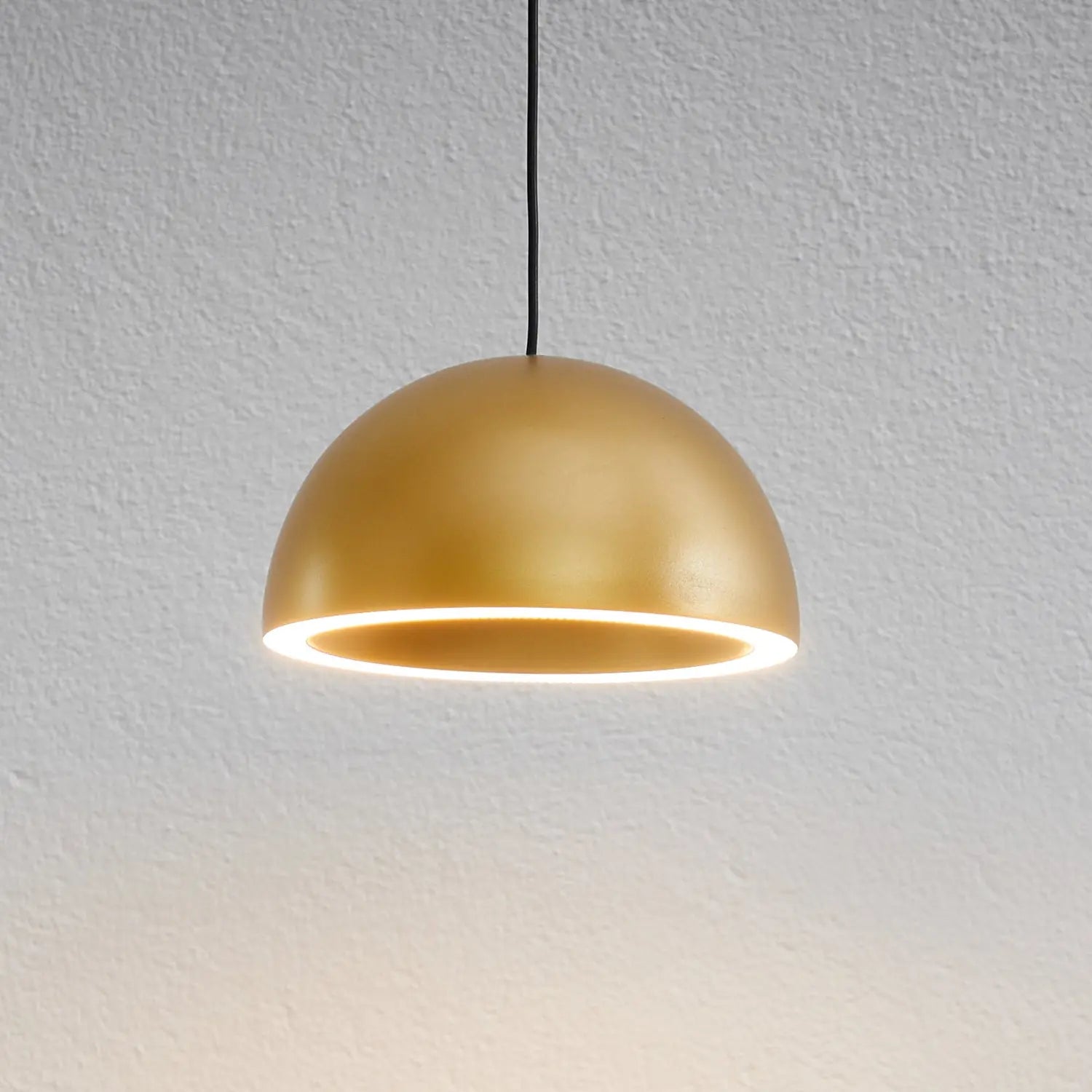 B-Ware Loom Design Hängelampe Pendelleuchte Curve Led Gold Aluminium Lampe ø 14 Cm
