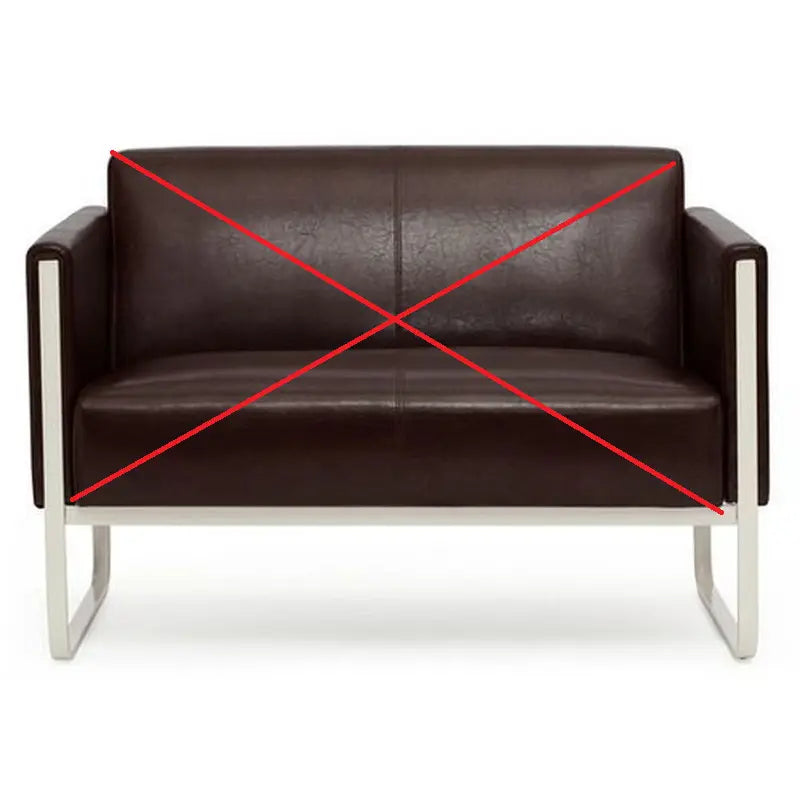 B-Ware Hjh Office Loungesofa Aruba Kunstleder 2 Sitzer Braun Sofa Siehe Text/Foto