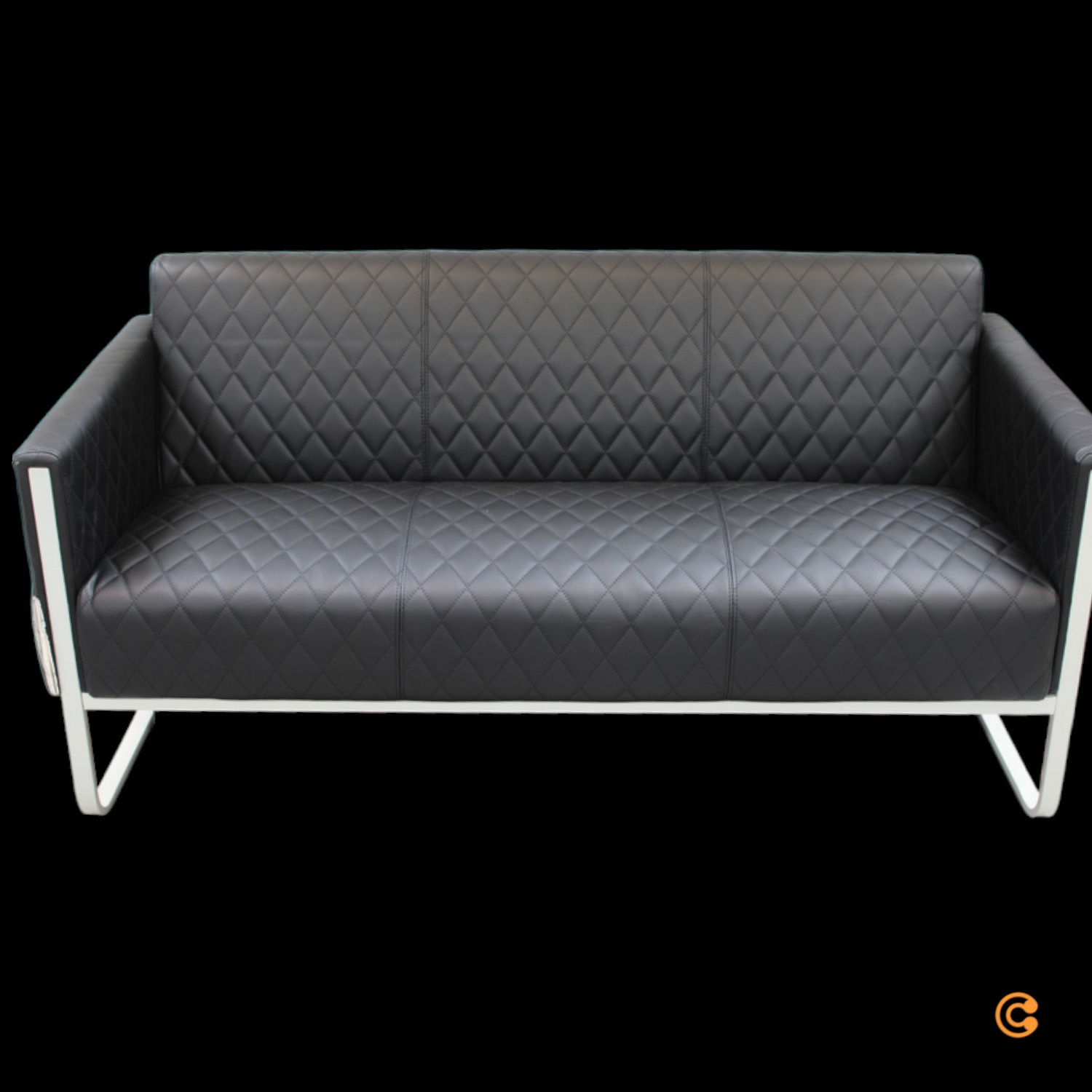 B-Ware Hjh Office Loungesofa Aruba Step Gestell Lichtgrau Kunstleder Siehe Text/Foto