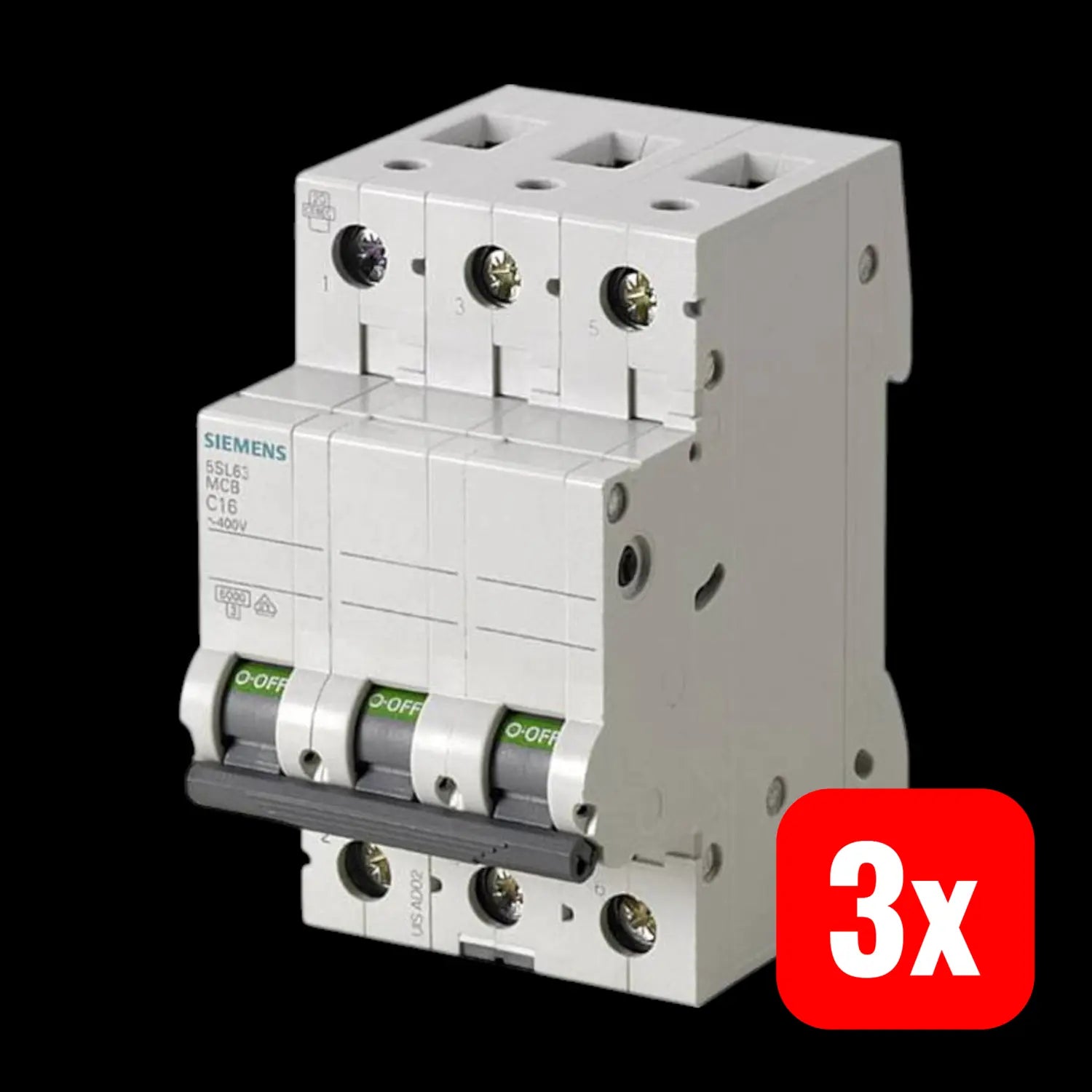 B-Ware Siemens 5 Sl6316 7 Leitungsschutzschalter 3polig 16 A 230/400 V/Ac 3 Stück