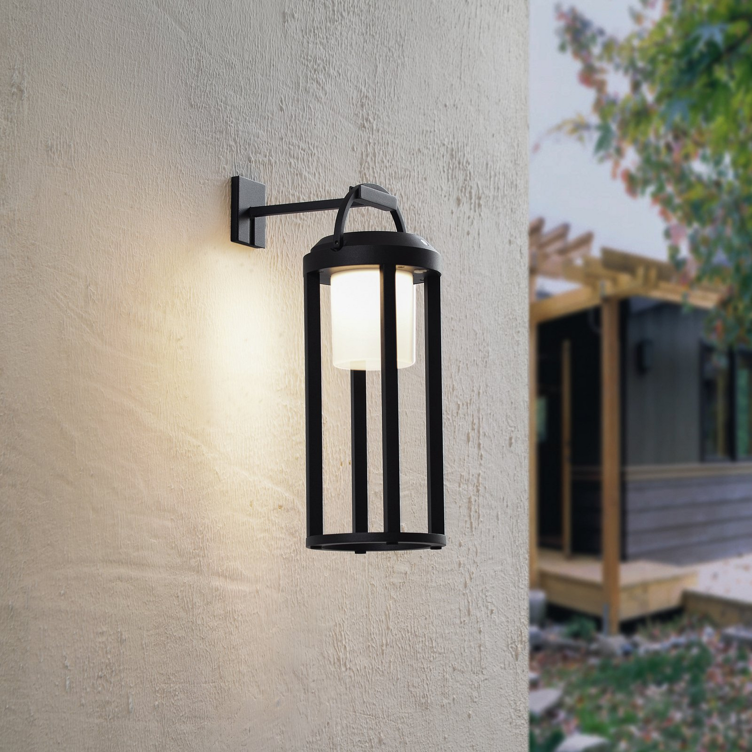 B-Ware Lucande Solarleuchte Lampe Led Schwarz Aluminium Rund Dimmbar 2in1 Tilena