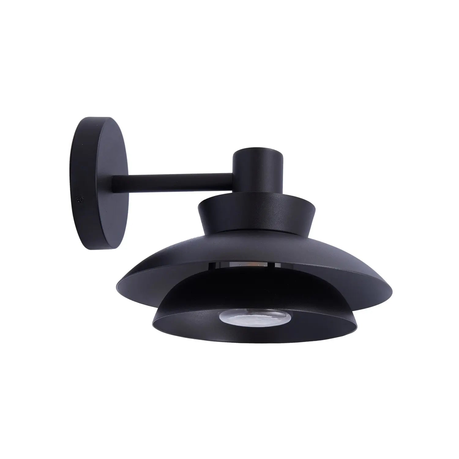 B-Ware Lucande Außenwandleuchte Wandlampe Thais Schwarz Eisen Stahl Außenbereich ø25cm