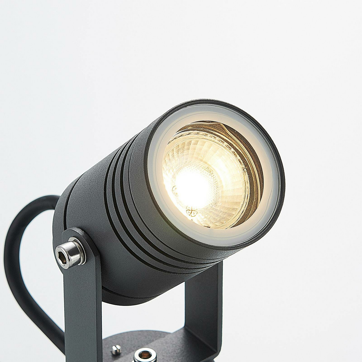 B-Ware Lucande Led Außenwandstrahler Galina Wandleuchte Wandleuchte Dunkelgrau 15,4 Cm