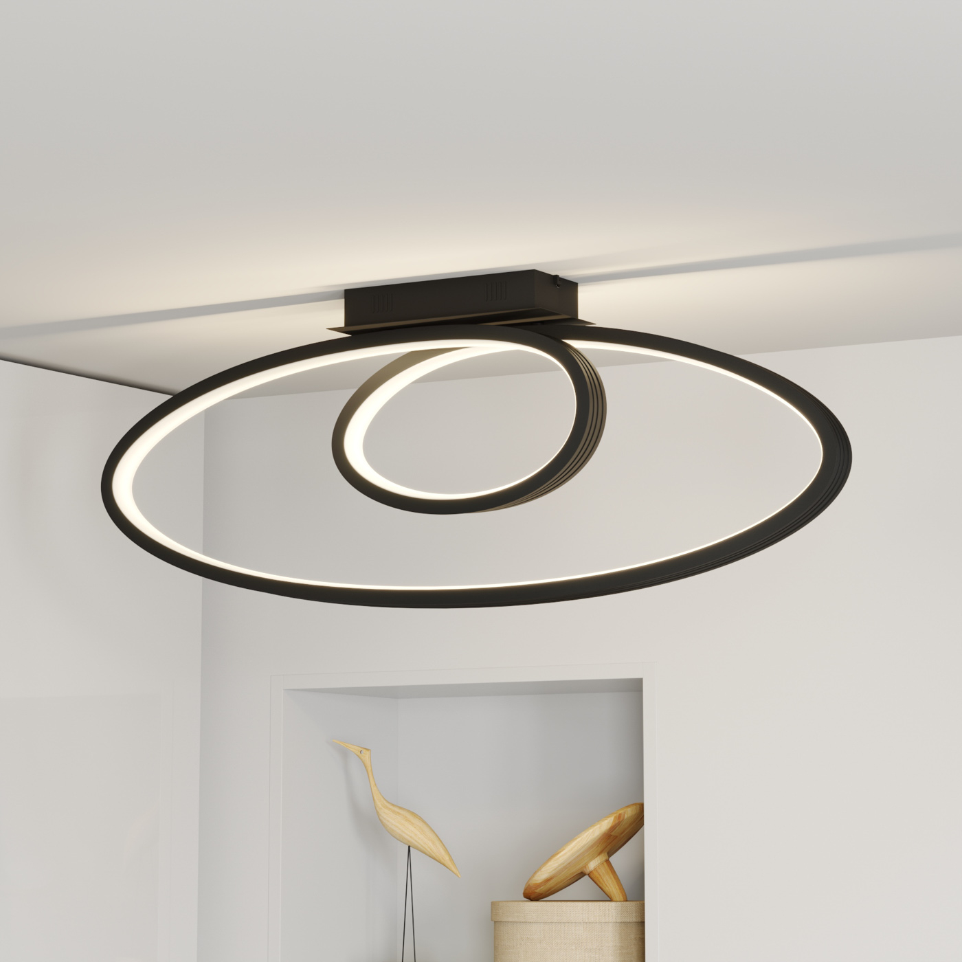 B-Ware Lucande Bronwyn Led Deckenlampe Deckenlampe Lampe Leuchte Schwarz 98 Cm542