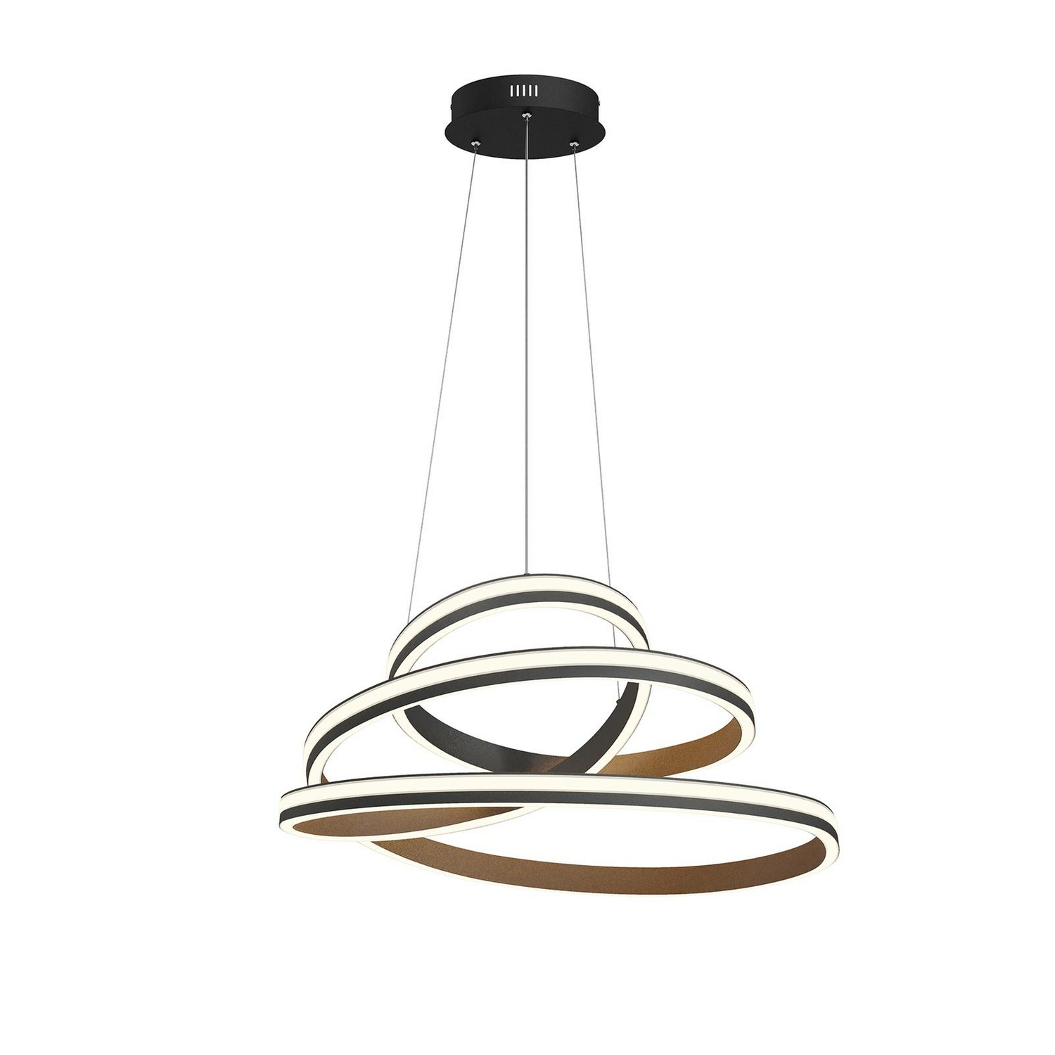 B-Ware Lucande Emlyn Led Hängeleuchte Hängeleuchte Lampe Leuchte 56 W ø 80 Cm Schwarz We