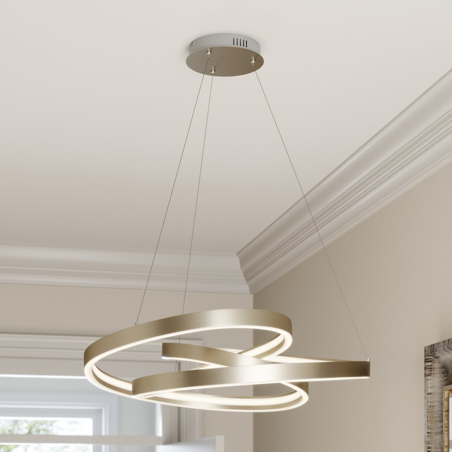 B-Ware Lucande Gunbritt Led Hängeleuchte Deckenlampe Pendelleuchte Leuchte Lampe 80 Cm