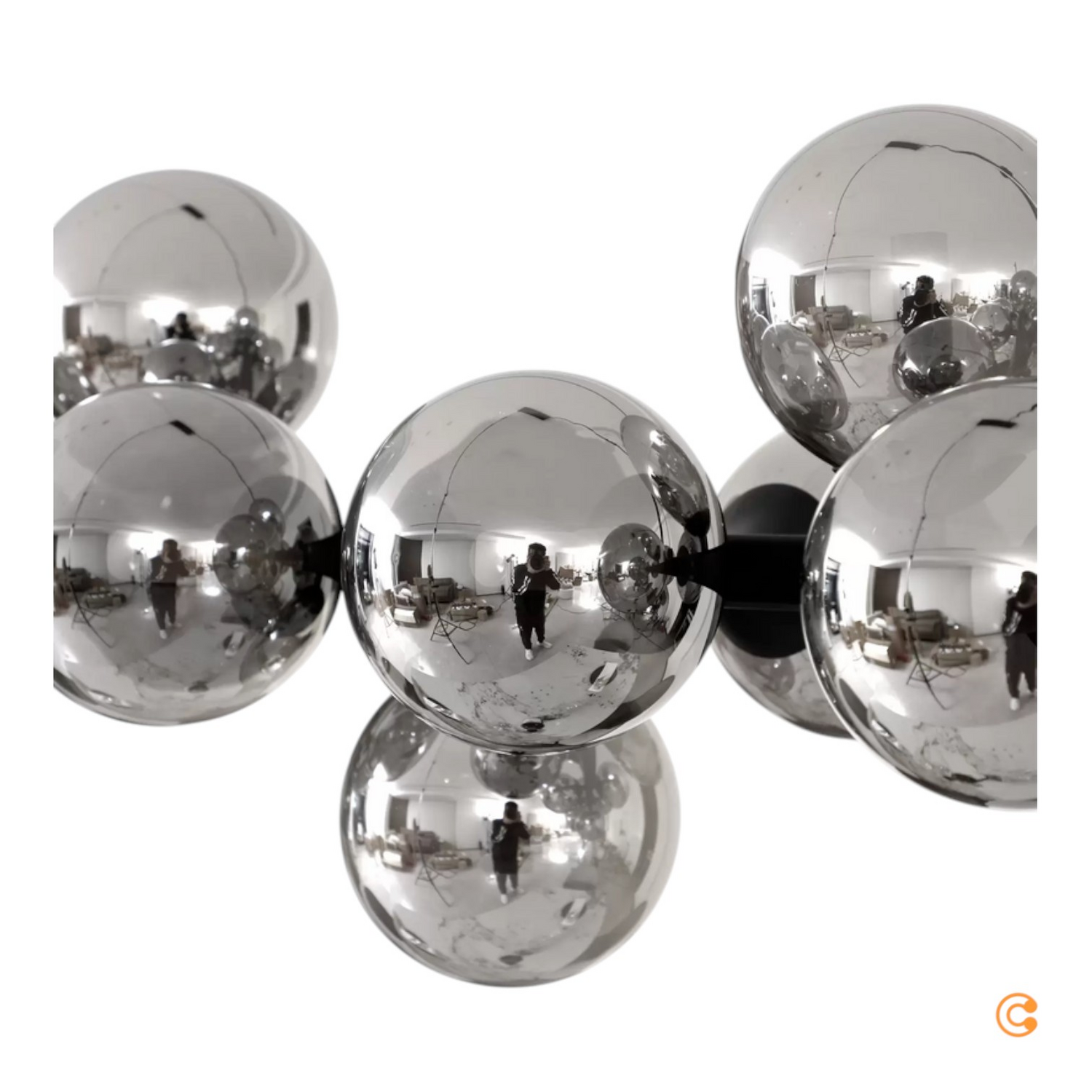 B-Ware Lucande Hängeleuchte Naelen Hängelampe Deckenlampe Schwarz/Grau Siehe Text/Foto