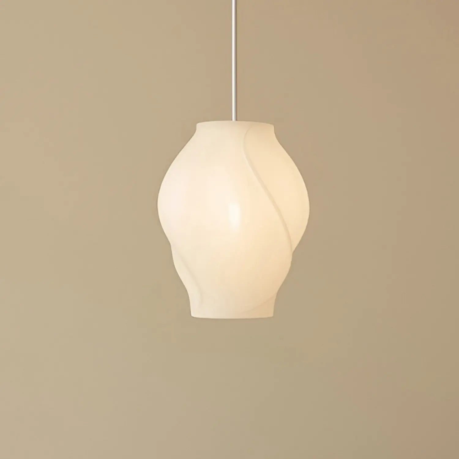 B-Ware Lucande Hängeleuchte Pendelleuchte Lampe Textil Weiß ø35cm Licht
