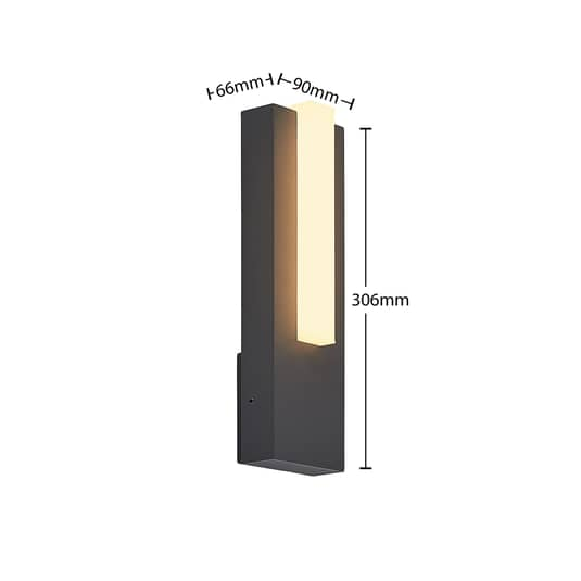 B-Ware Lucande Virgalia Led Außenwandleuchte Lampe Leuchte Wandleuchte Ip658,6 W Grau