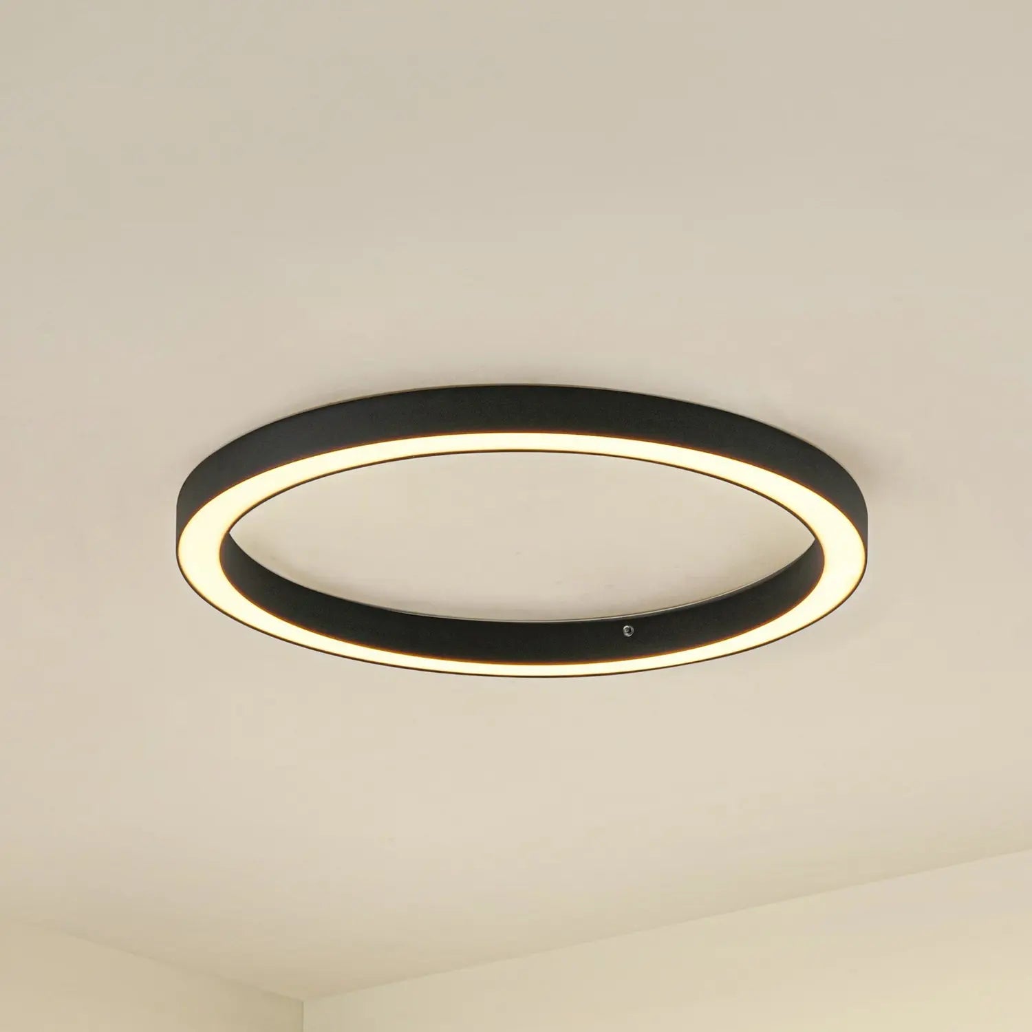 B-Ware Lucande Led Deckenlampe Neor Deckenleuchte Lampe Schwarz ø 60 Cm Cct Dimmbar