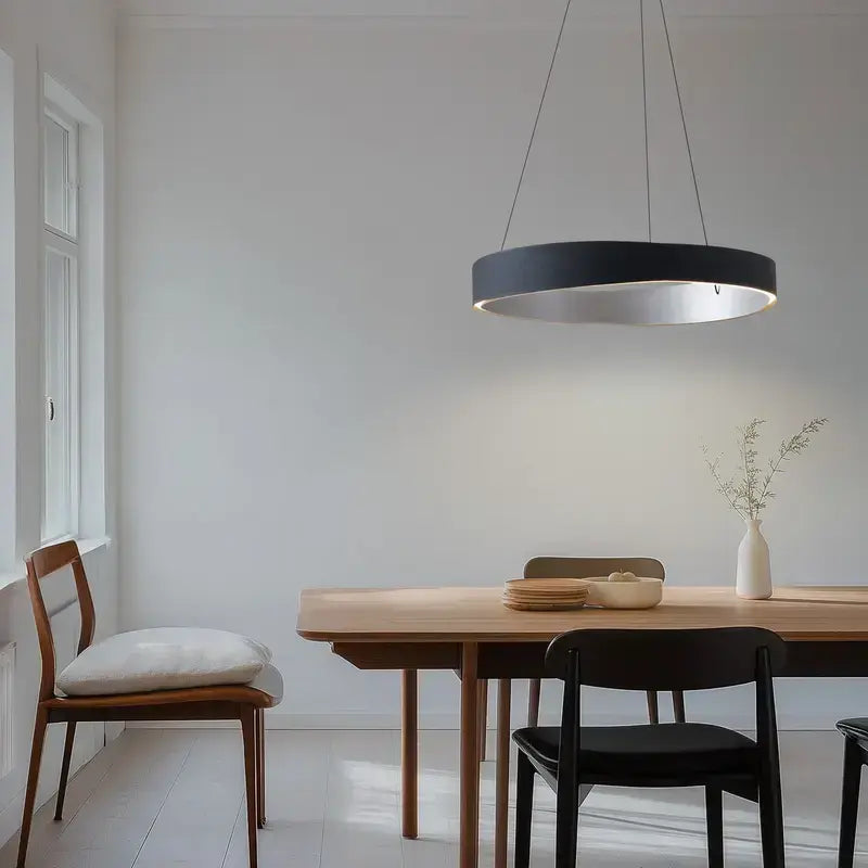 B-Ware Lucande Pendelleuchte Hängeleuchte Led Schwarz Aluminium Fernbedienung Dimmbar