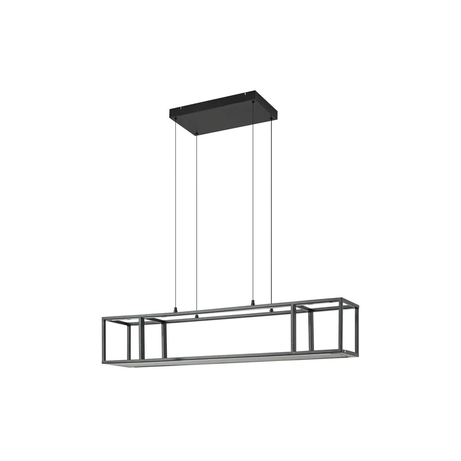 B-Ware Lucande Pendelleuchte Hängeleuchte Led Lampe Estante Schwarz Dimmbar Eisen352