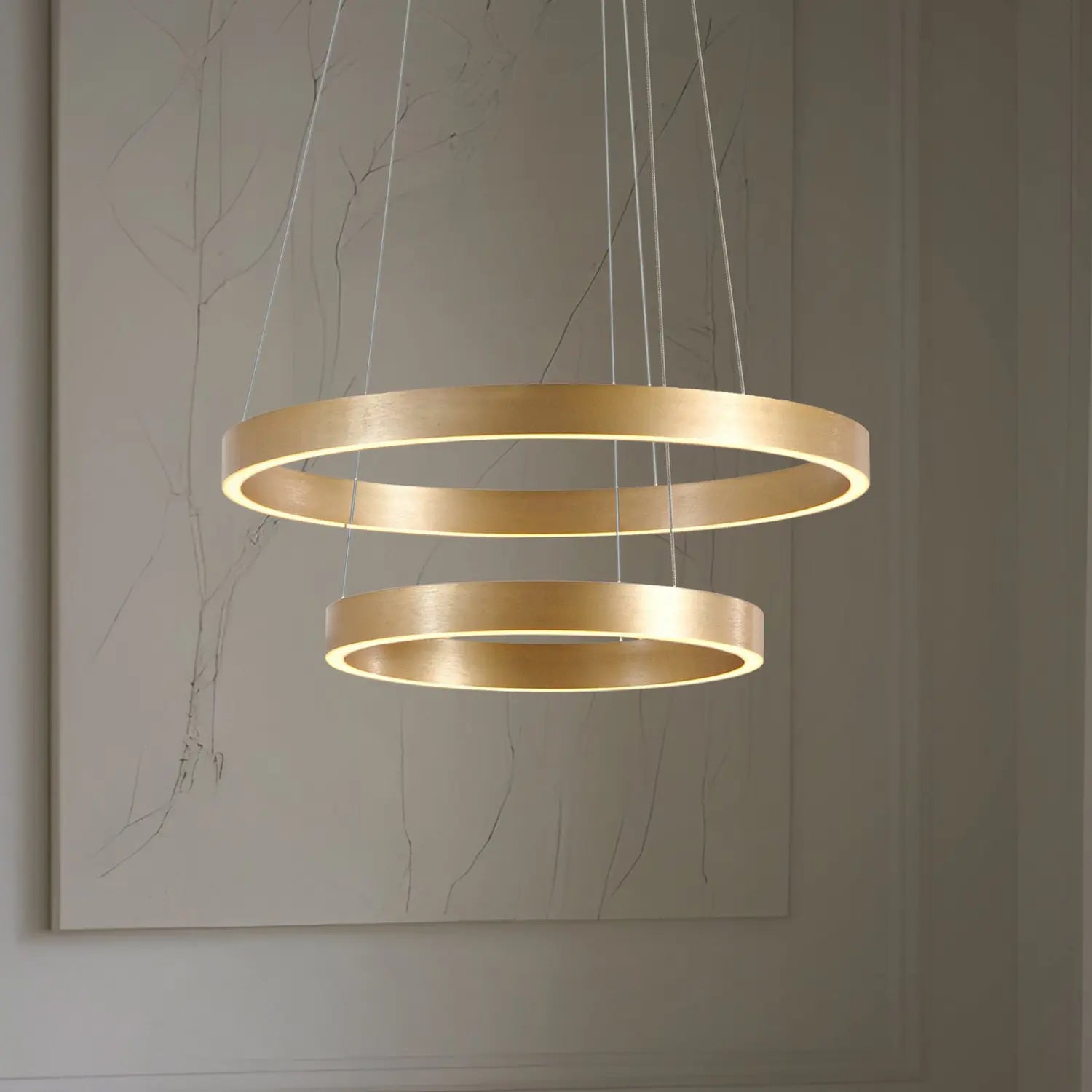 B-Ware Lucande Pendelleuchte Hängeleuchte Led Gold Metall Leuchte Lampe Dimmbar107