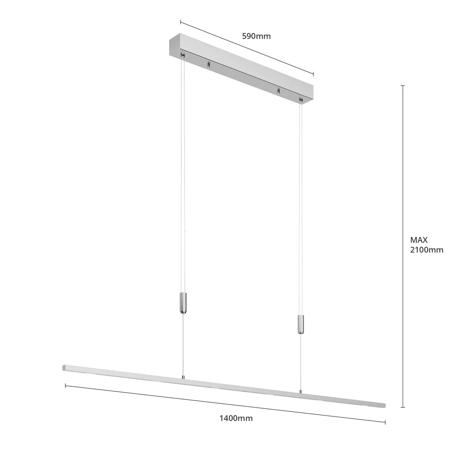 B-Ware Lucande Led Pendellampe Arnik Hängeleuchte Deckenlampe 140 Cm Siehe Text/Foto