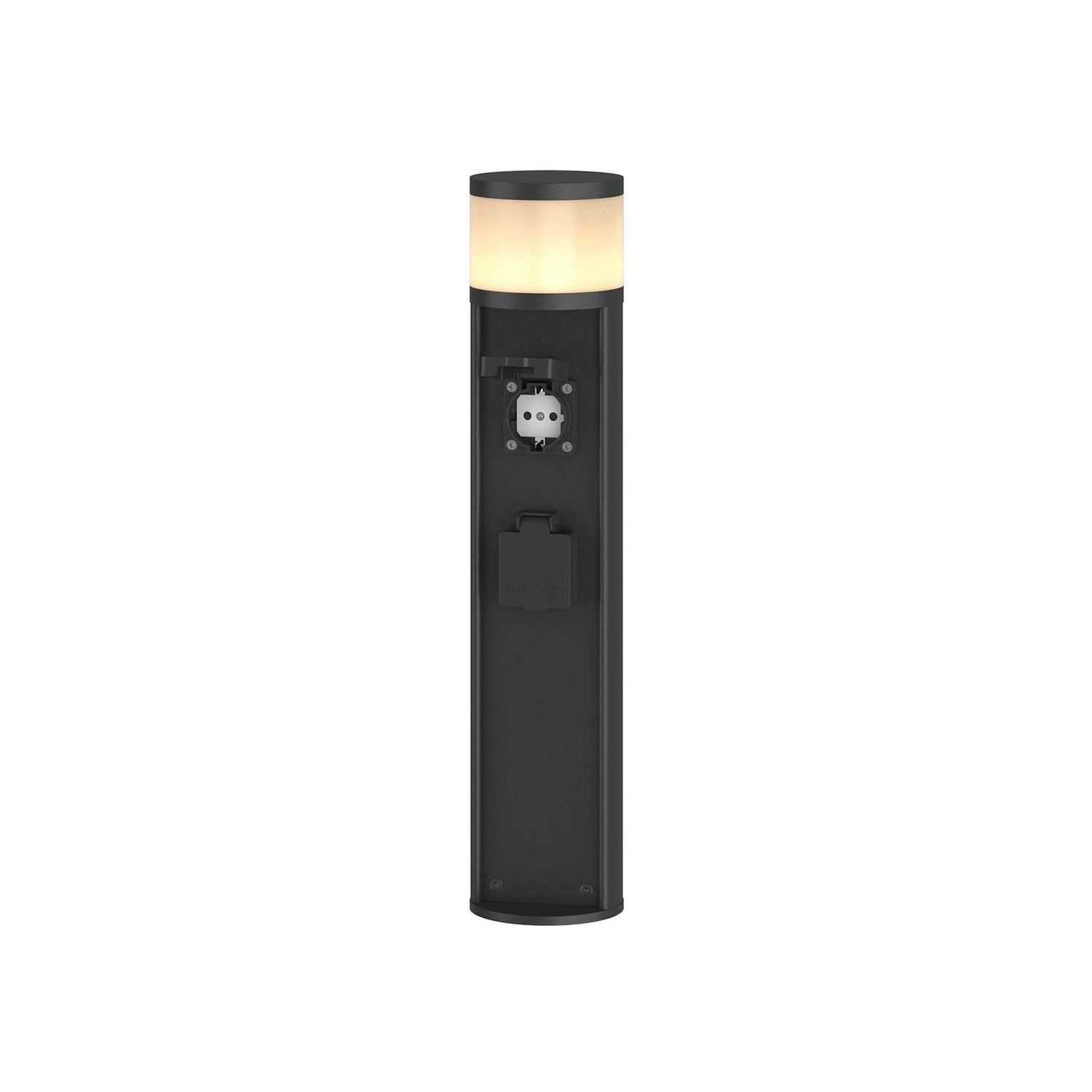 B-Ware Lucande Corban Led Sockelleuchte 2 Steckdosen Gartensteckdosensäule Wasserfest