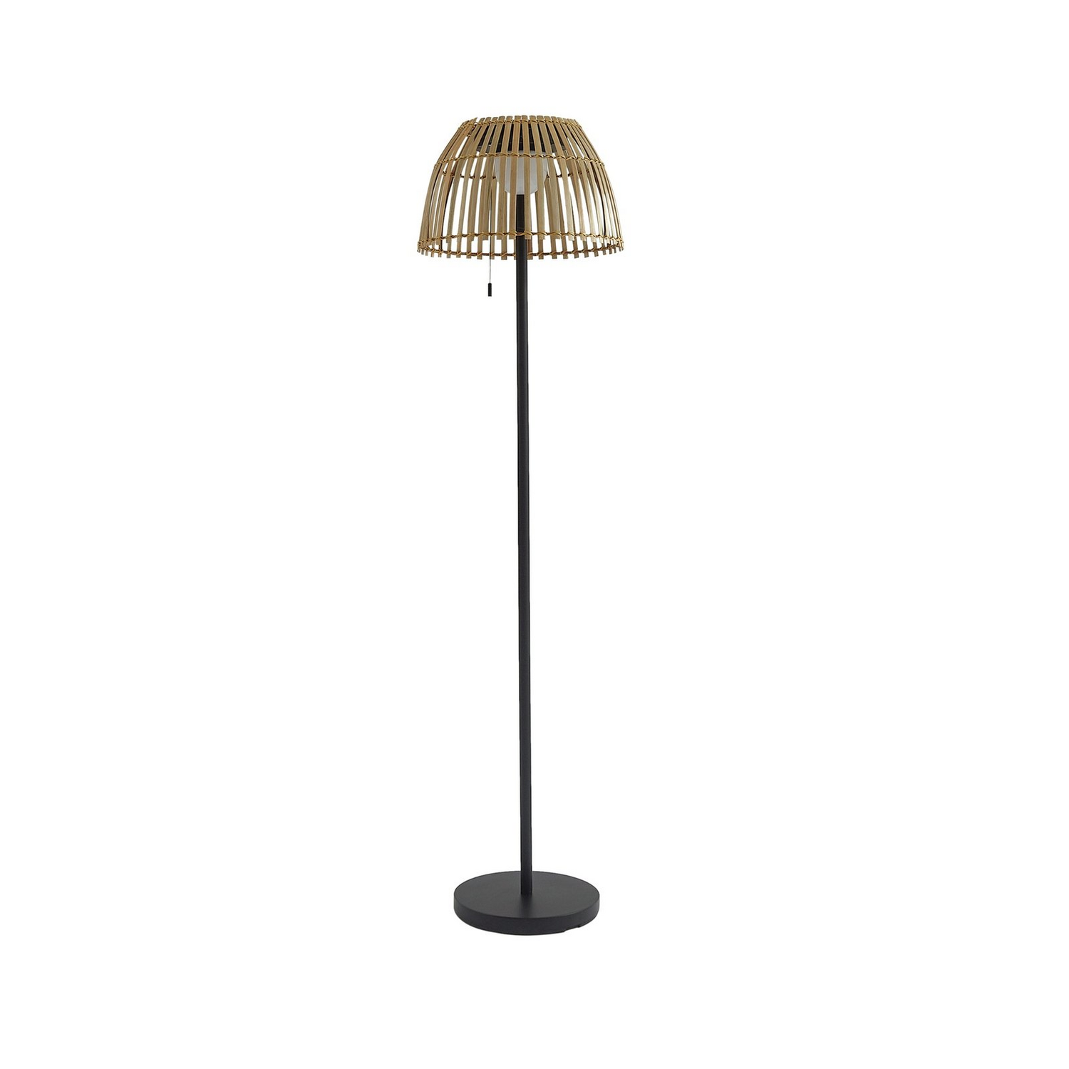 B-Ware Lucande Led Solar Stehleuchte Gartenlampe Bambus Rgb Schwarz Akku Usb 39cm