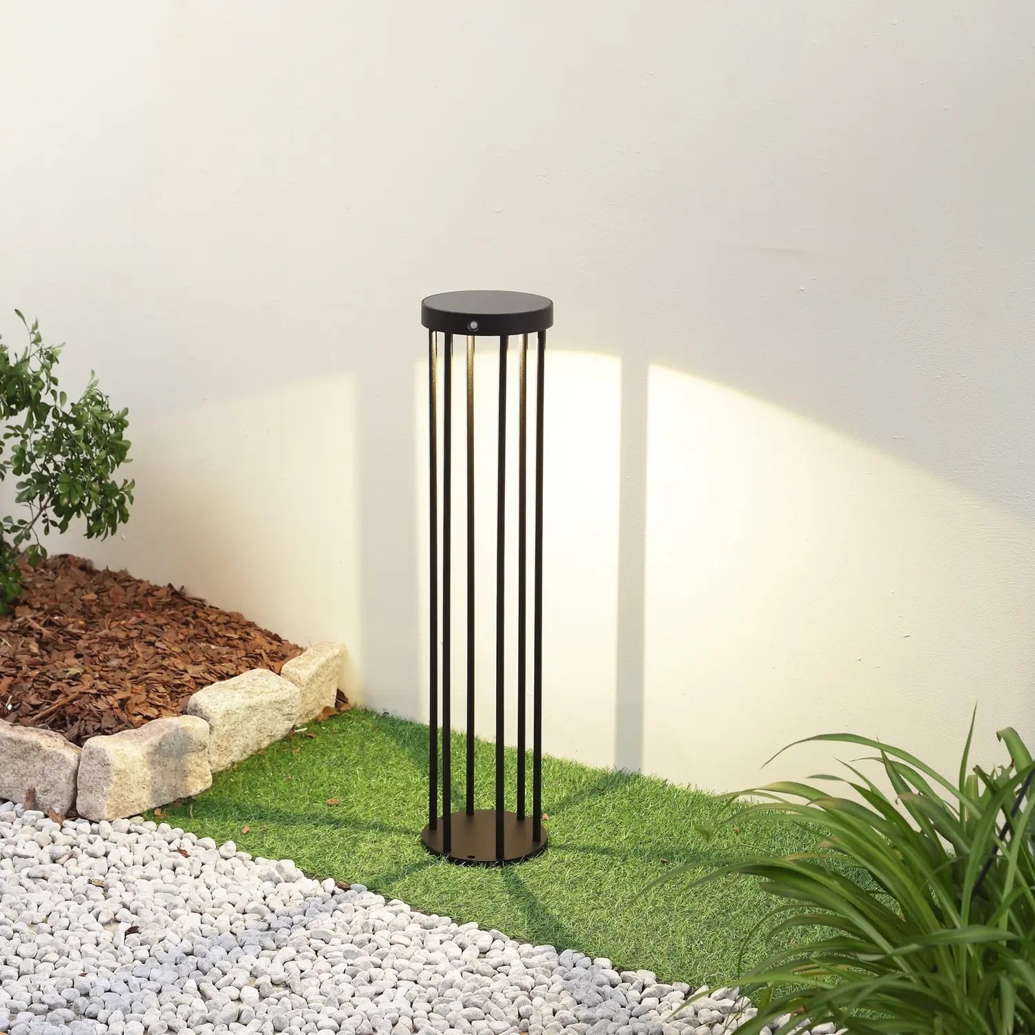 B-Ware Lucande Wegeleuchte Gartenlampe Led Solarleuchte Sensor Schwarz Aluminium 70 Cm