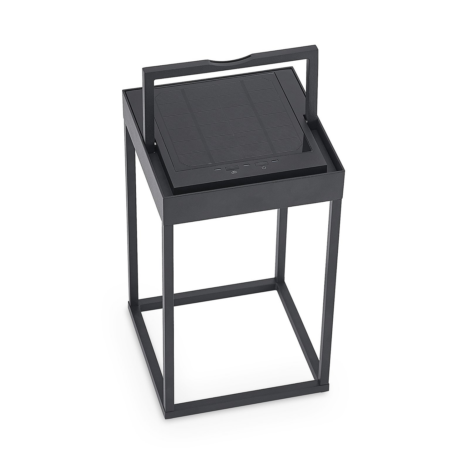 B-Ware Lucande Led Solarleuchte Außenlampe Gartenleuchte Schwarz Metall Ip65 38 Cm