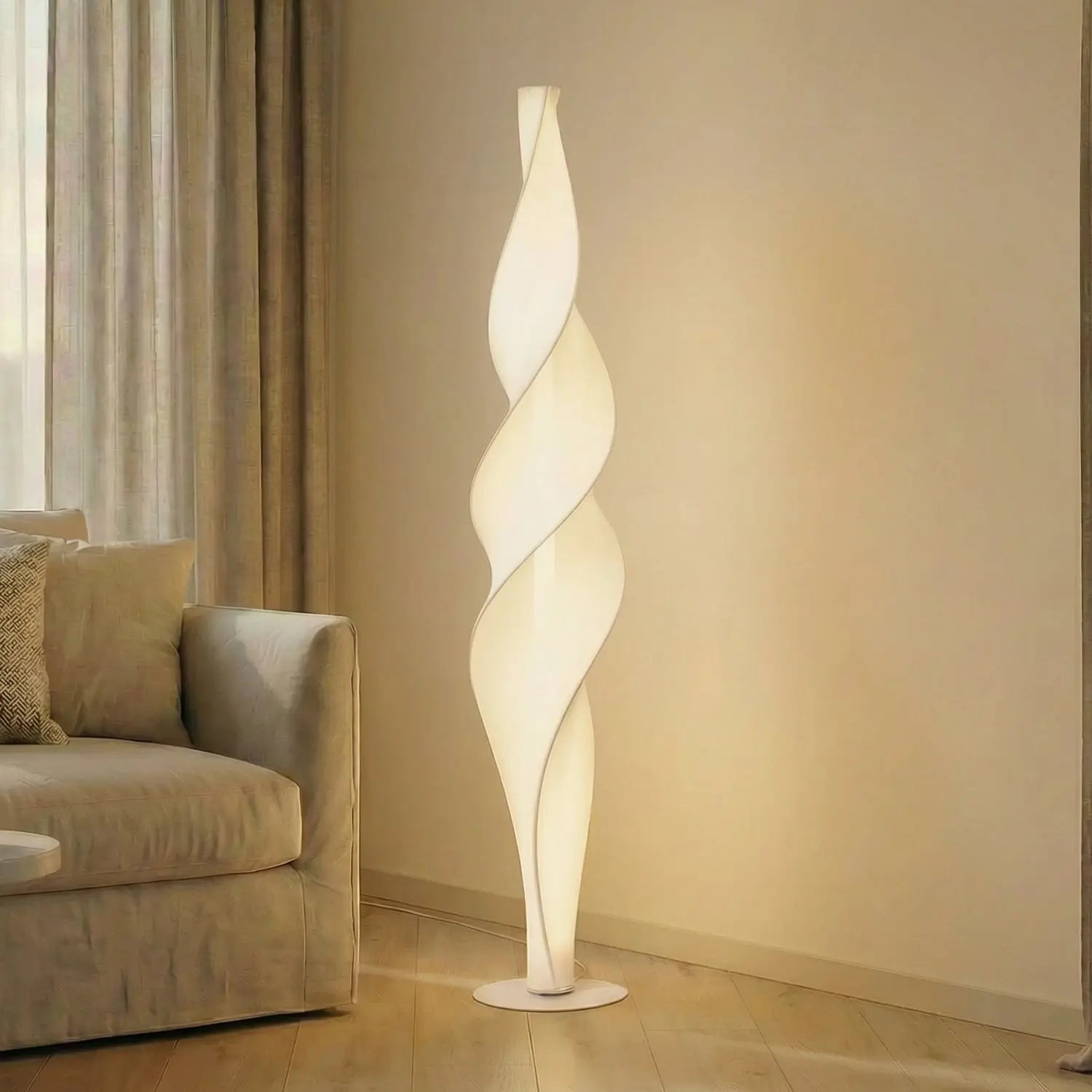 B-Ware Lucande Stehleuchte Stehlampe Led Weiß Dimmer Novelle Designer Wohnzimmer766