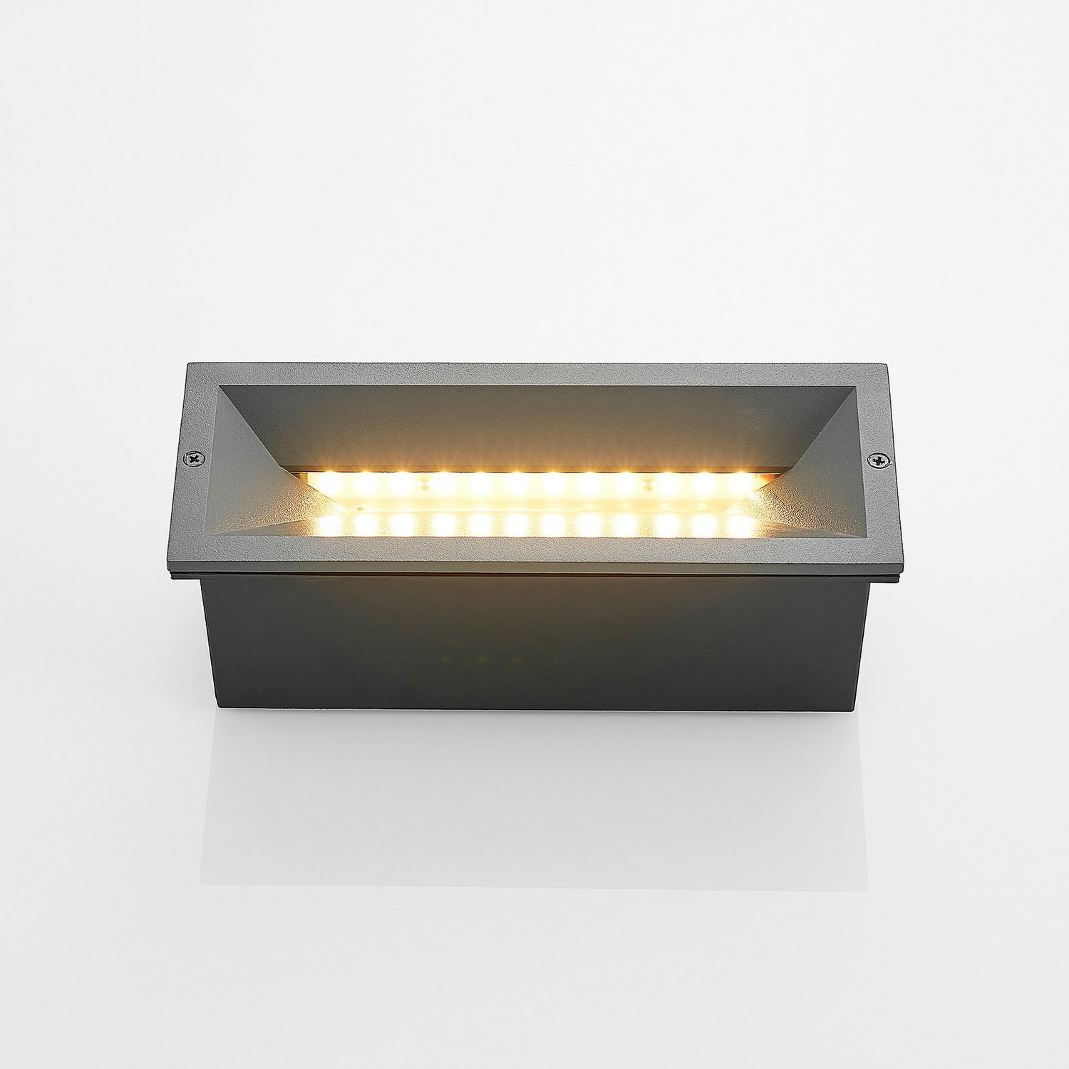 B-Ware Lucande Led Wandeinbauleuchte Jaano Anthrazit Alu Ip65 Wandlampe Lampe Leuc827