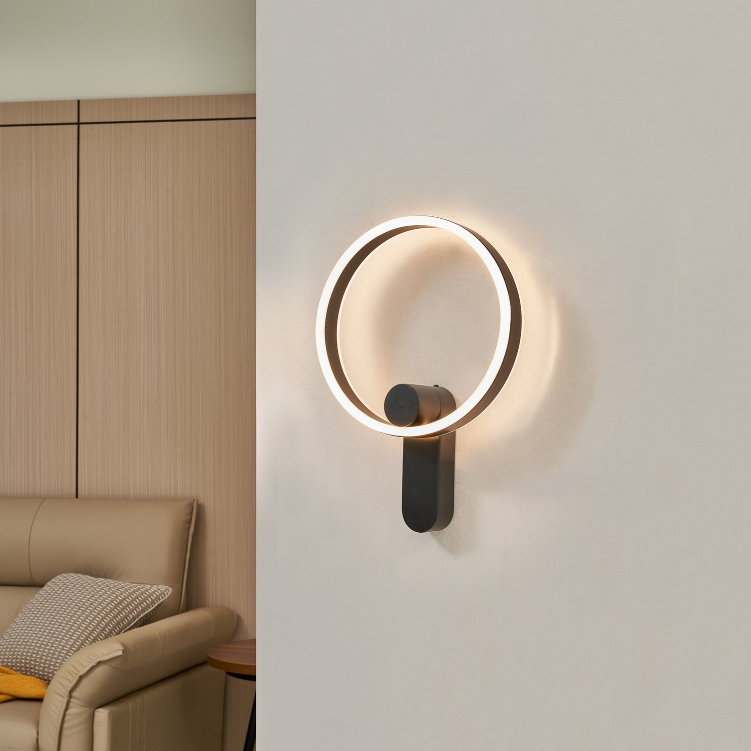 B-Ware Lucande Yekta Led Wandlampe Wandleuchte Wandlicht Leuchte Led Direkt 18 W Schwarz