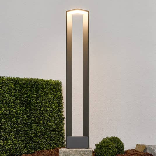 B-Ware Lucande Wegeleuchte Außenleuchte Led Weglampe Grafitgrau Aluminium 100 Cm