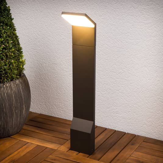 B-Ware Wandleuchte Außenlampe Lucande Nevio Led Aluminium Schwarz Außenbeleuchtung