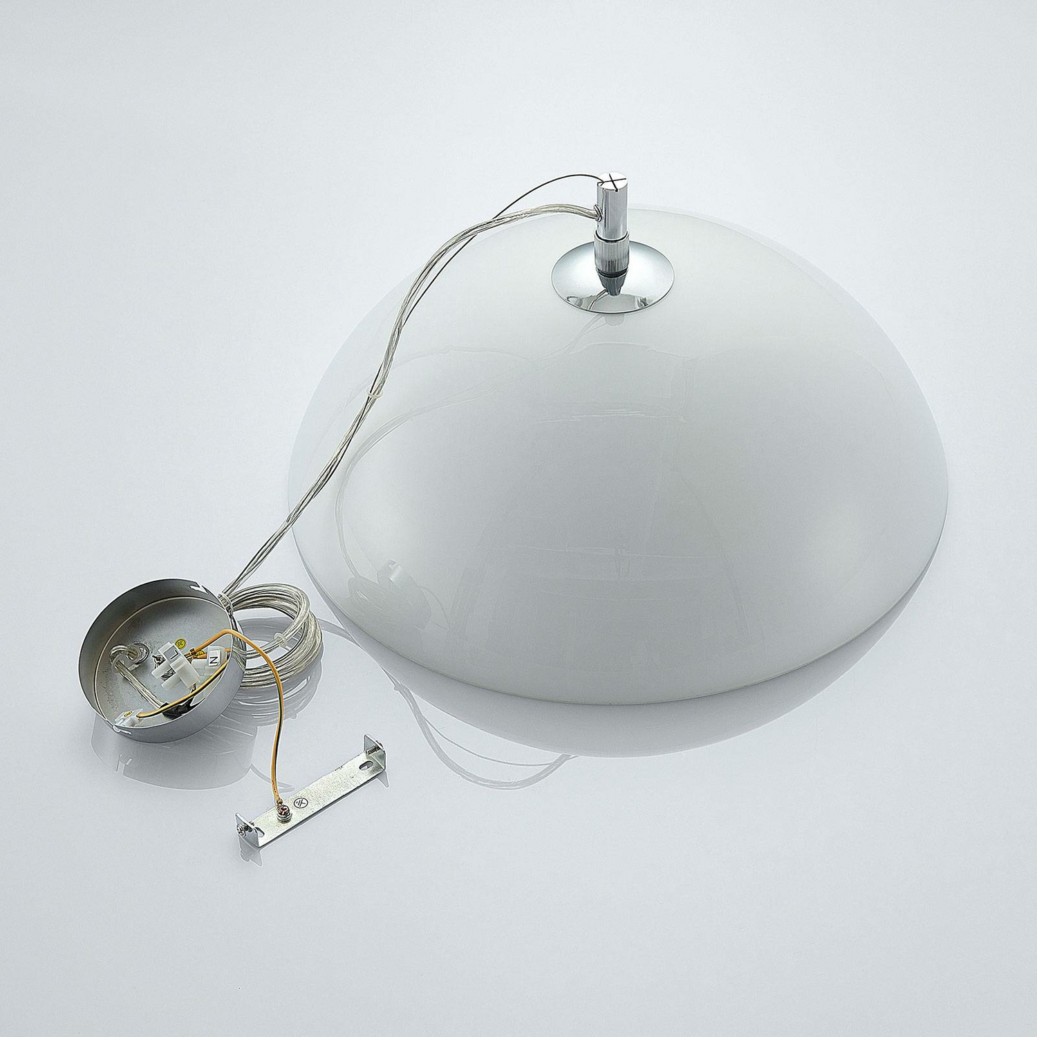 B-Ware Lucande Lourenco Opalglas Pendelleuchte Deckenlampe Hängelampe E27 Opalweiß