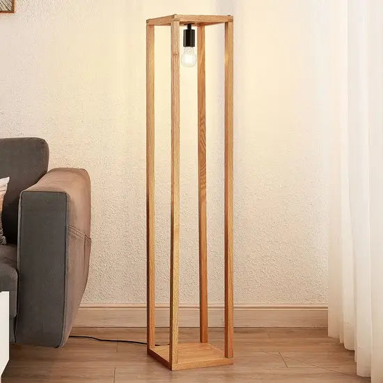 B-Ware Lucande Sedrik Stehleuchte Standlampe Wohnzimmer Kastenform Schwarz Modern