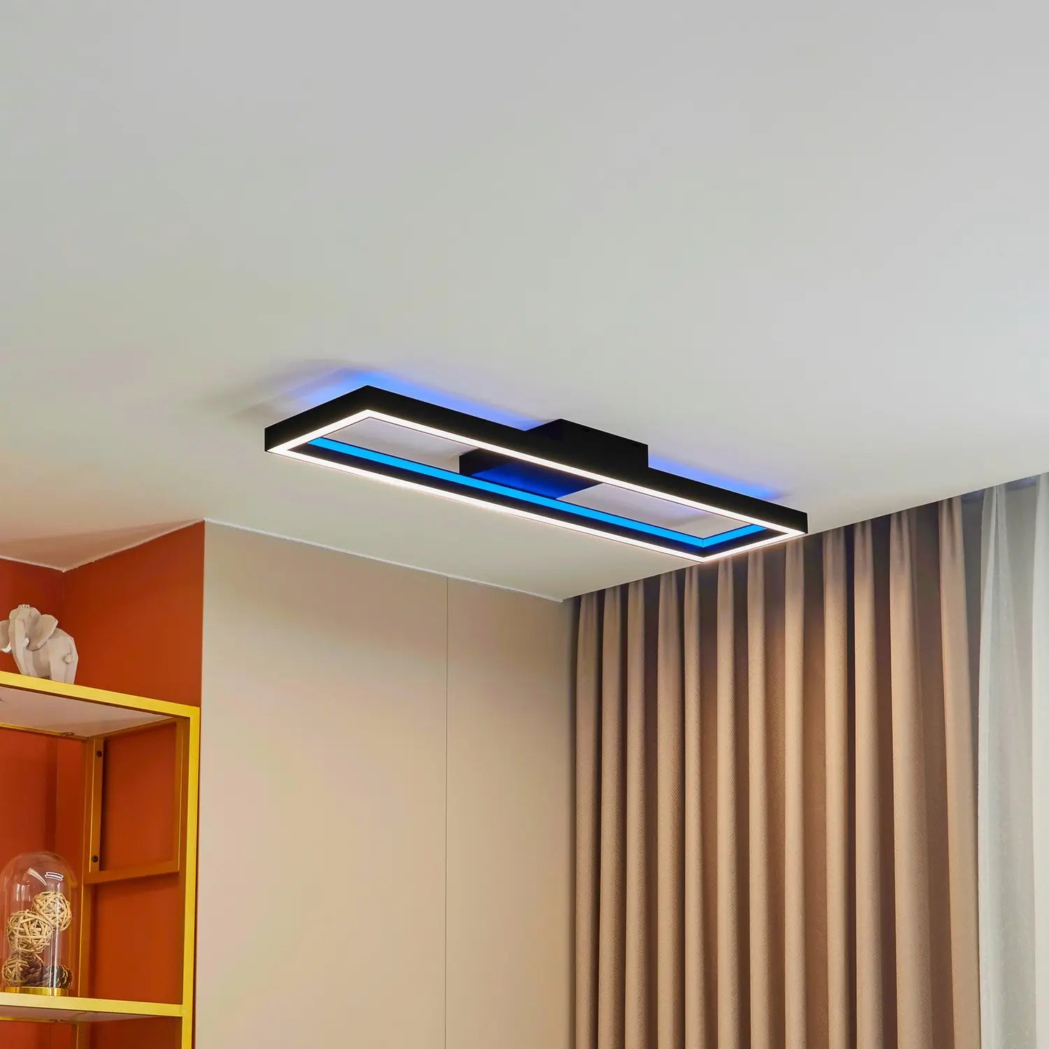 B-Ware Lucande Deckenleuchte Lampe Led Smart Schwarz Rgbw Fernbedienung Wlan Tuya