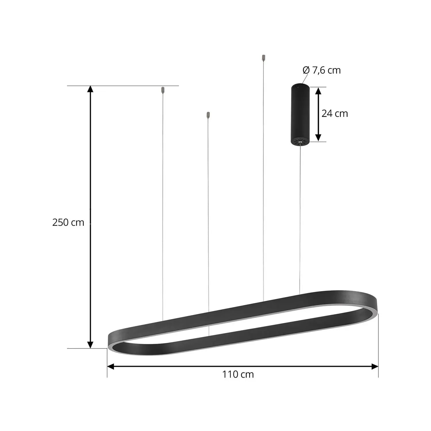 B-Ware Lucande Smart Led Hängeleuchte Pendelleuchte Melinay Schwarz Tuya Siehe Text