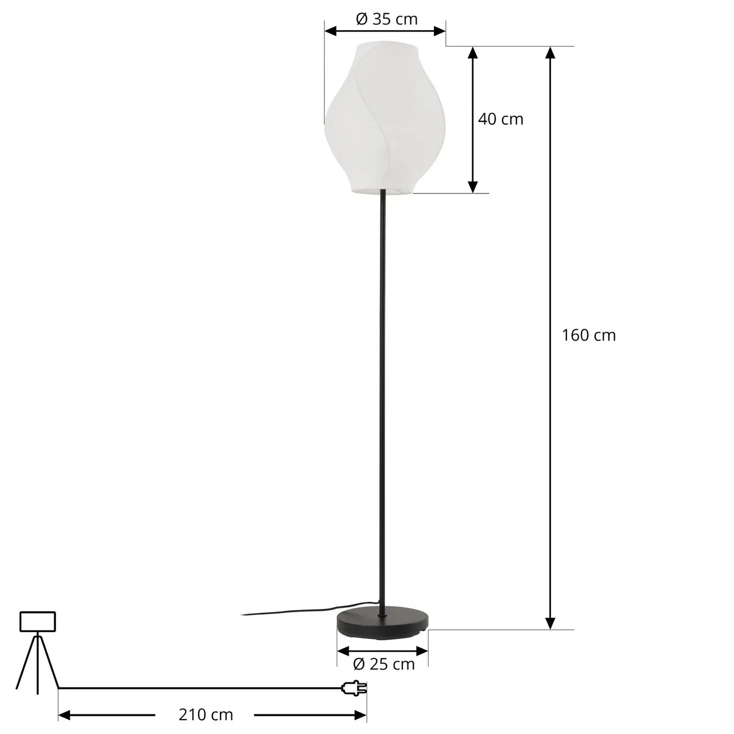 B-Ware Lucande Stehleuchte Stehlampe Tovina Textil Weiß Höhe 165 Cm Wohnzimmerlampe