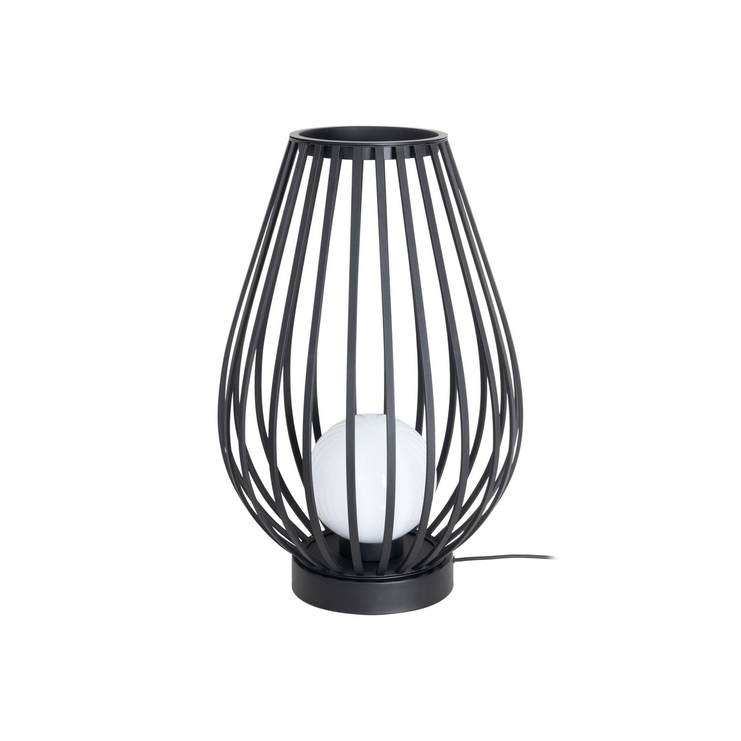 B-Ware Lucande Terrassenleuchte Außenlampe Marrin Schwarz Metall ø46cm Outdoorleuc478