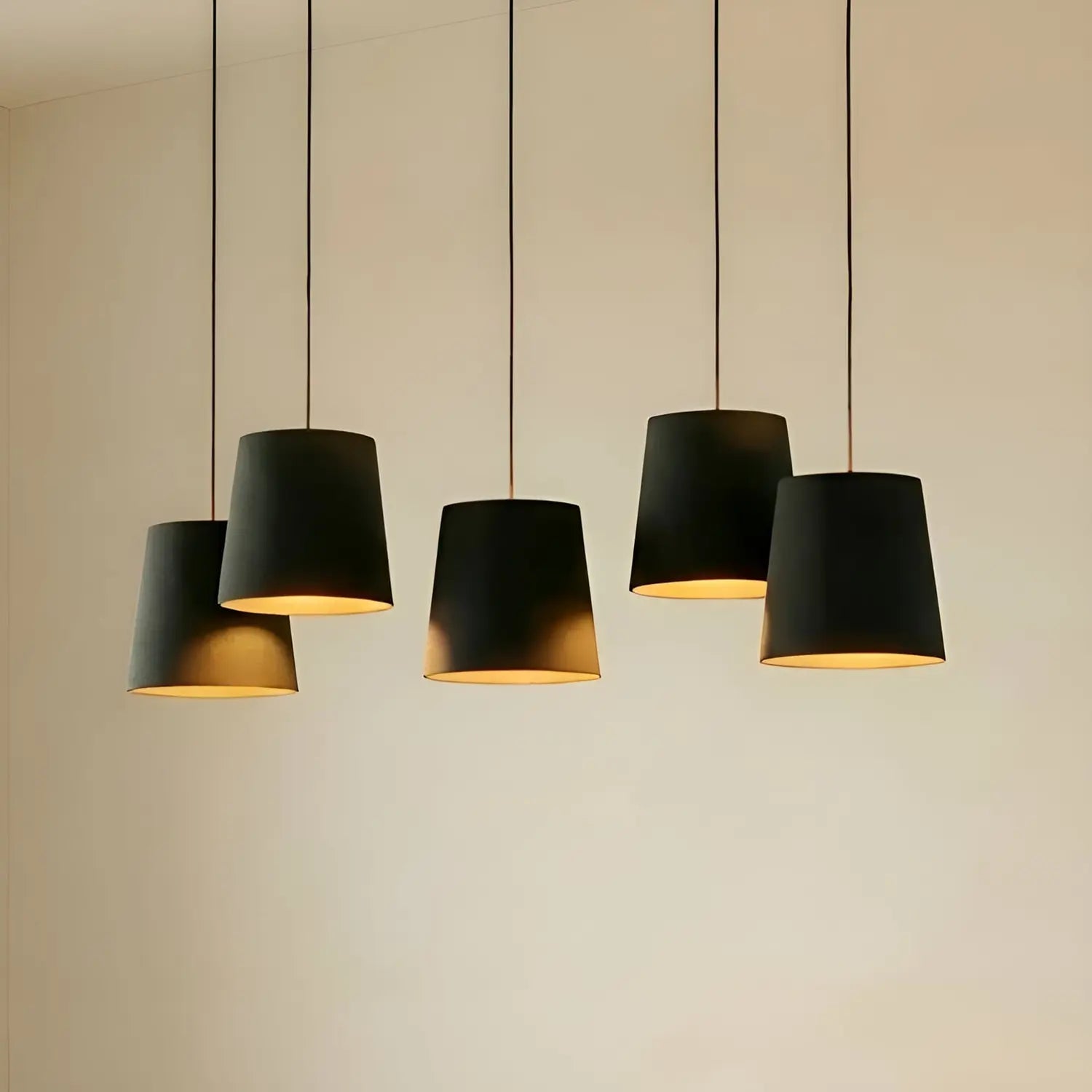 B-Ware Lucande Thamila Hängeleuchte Hängelampe Deckenlampe Leuchte Lampe Schwarz Eiche