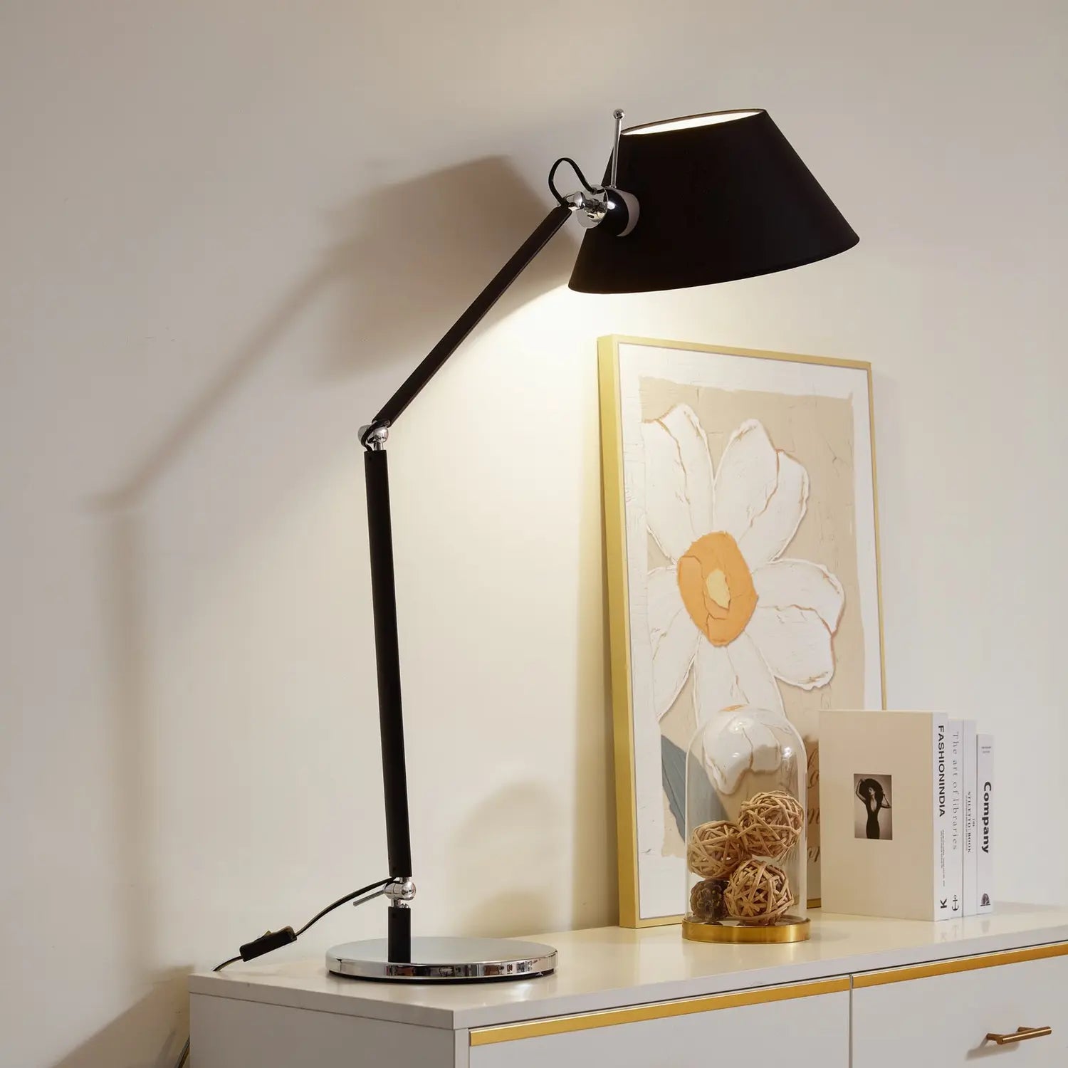 B-Ware Tischleuchte Lampe Lucande Dansari Metall schwarz Verstellbar E27 LED Leuchte