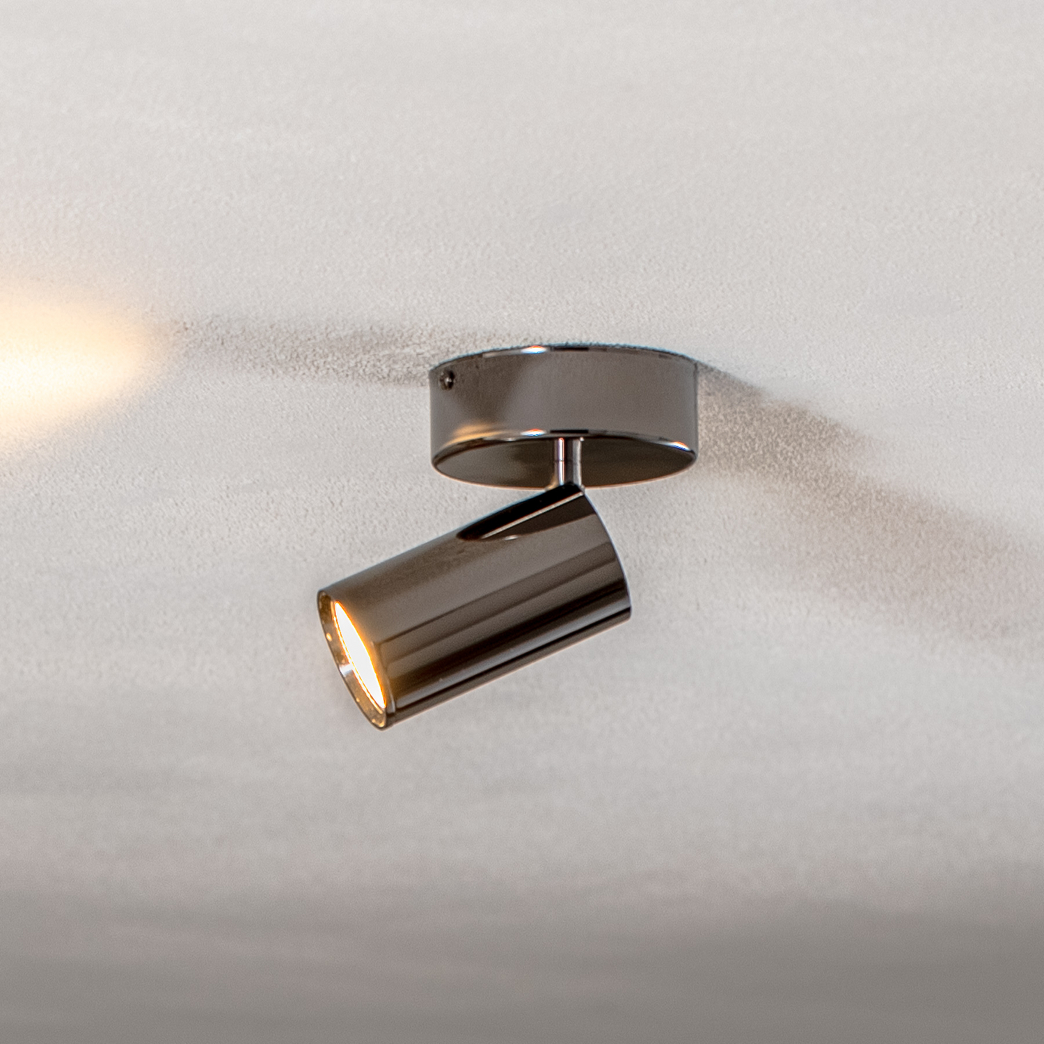 B-Ware Lucea Deckenstrahler Spotte Deckenlampe Deckenleuchte Schwarz Chrom 1 Flg Gu10